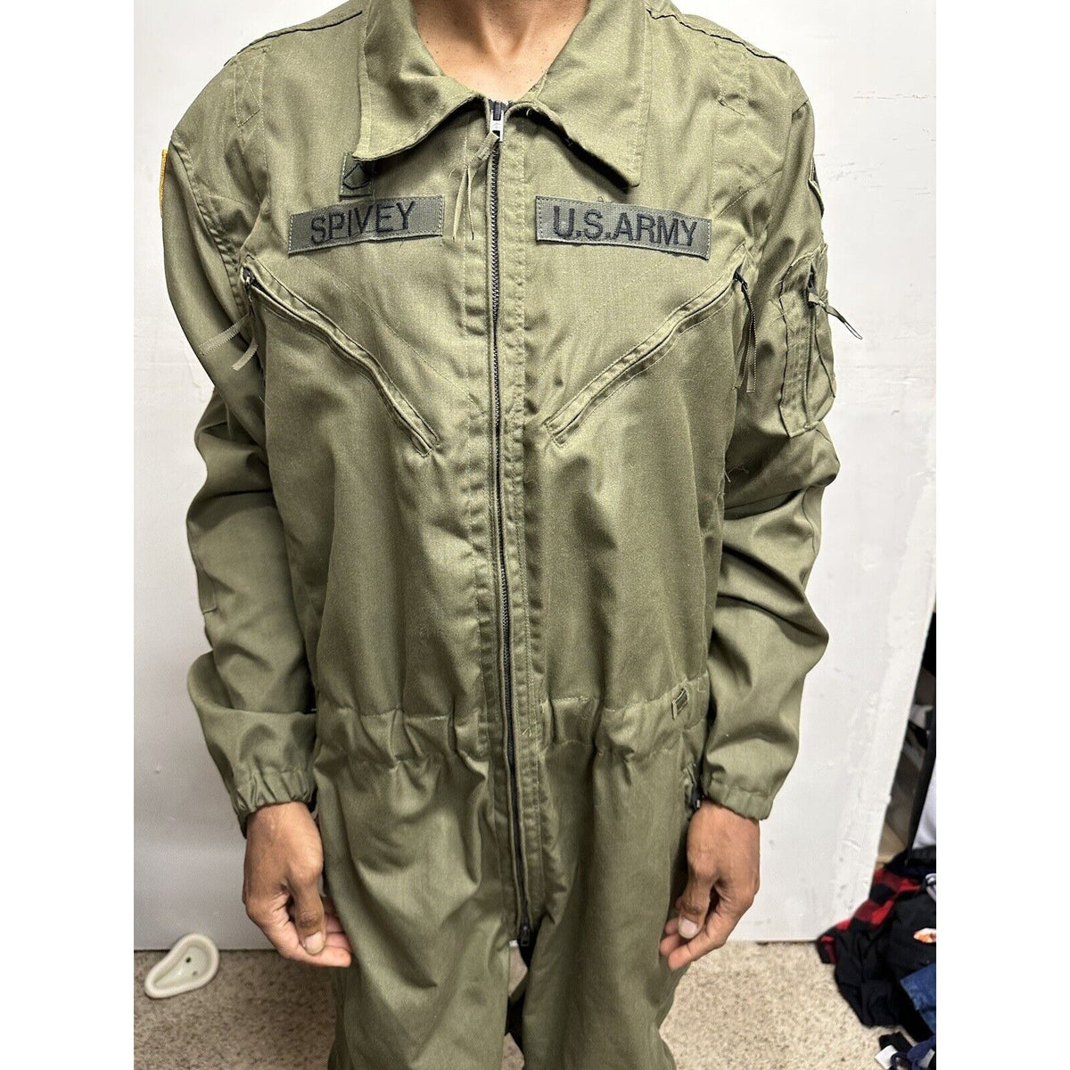 Men’s US Army Overalls Large Regular Military Uniform Combat With Patches