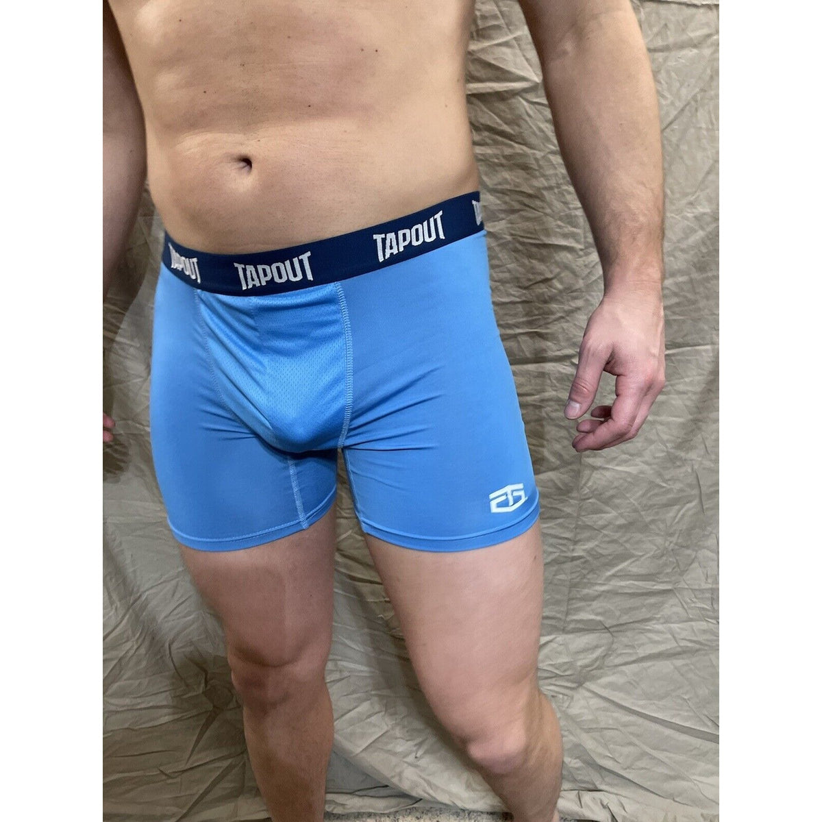 men's blue tapout compression shorts Small