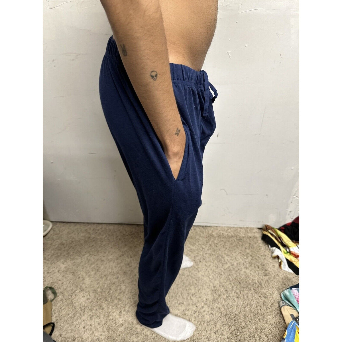 Men’s Dark Blue Collections Lounge Pants Sleep Wear Large