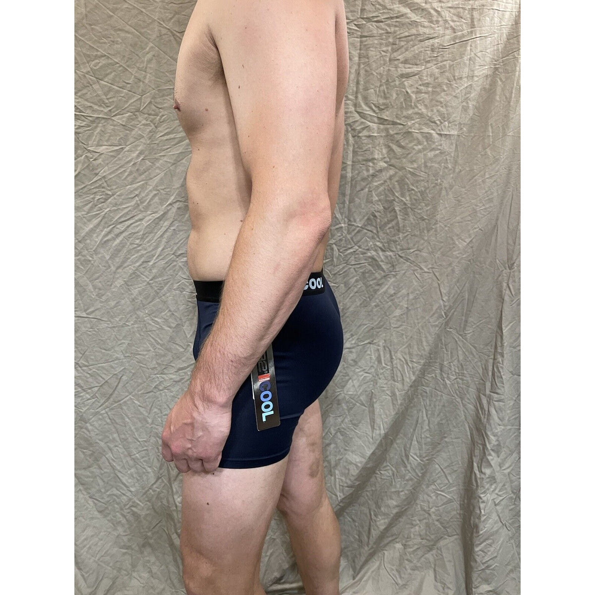 men's 32 degree cool navy compression boxer brief Small
