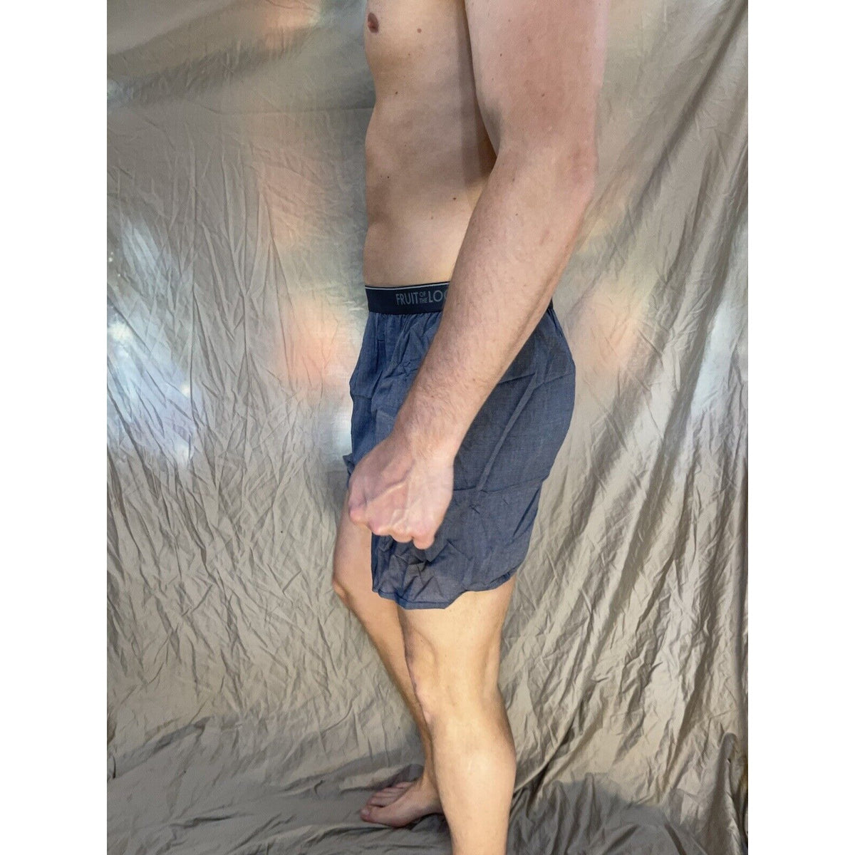 men's fruit of the loom Steel blue boxer shorts large