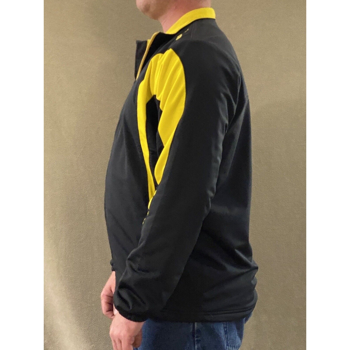 Wilson Men’s Large Black Yellow Mesh Polyester Full-zip Jacket