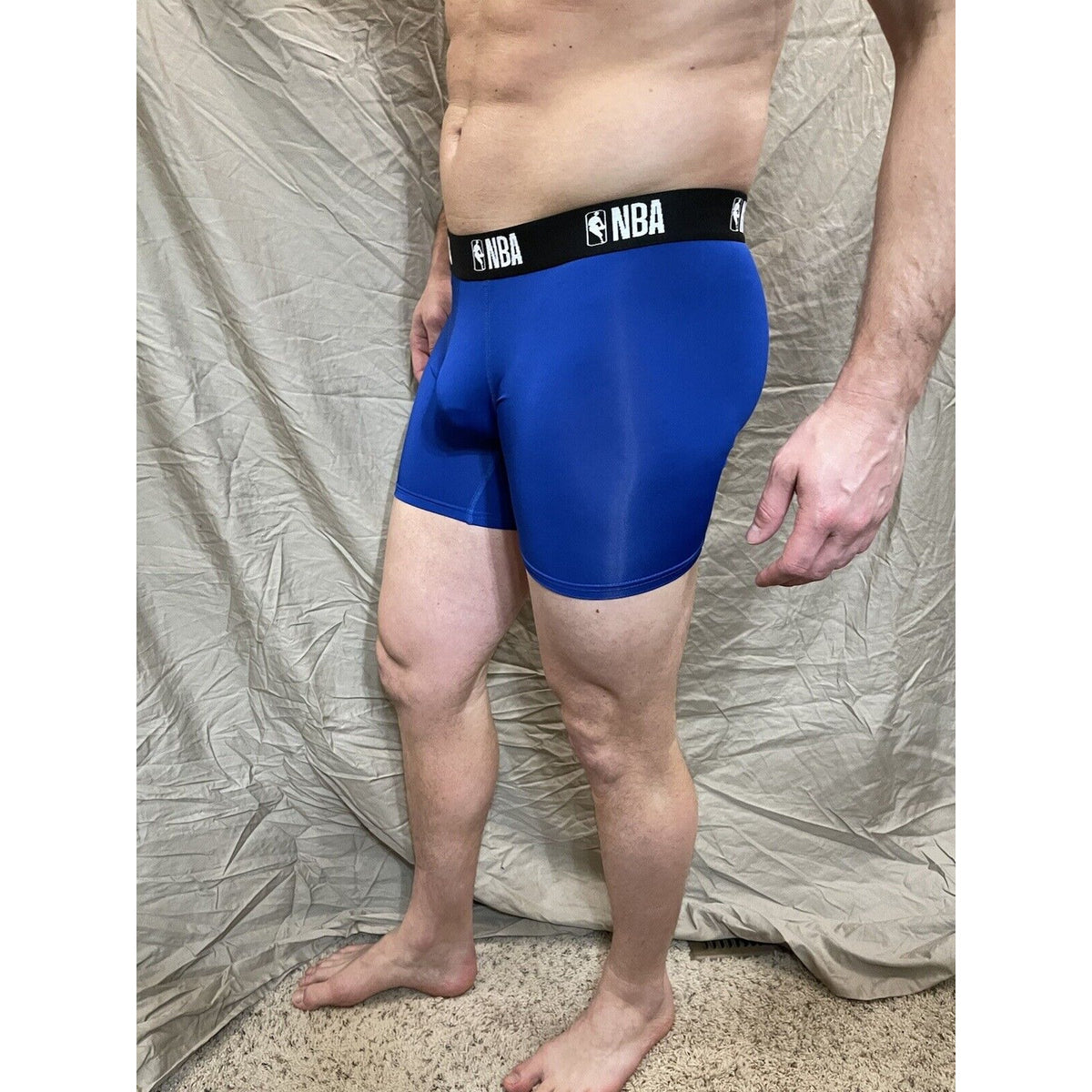 men's royal blue NBA compression shorts small