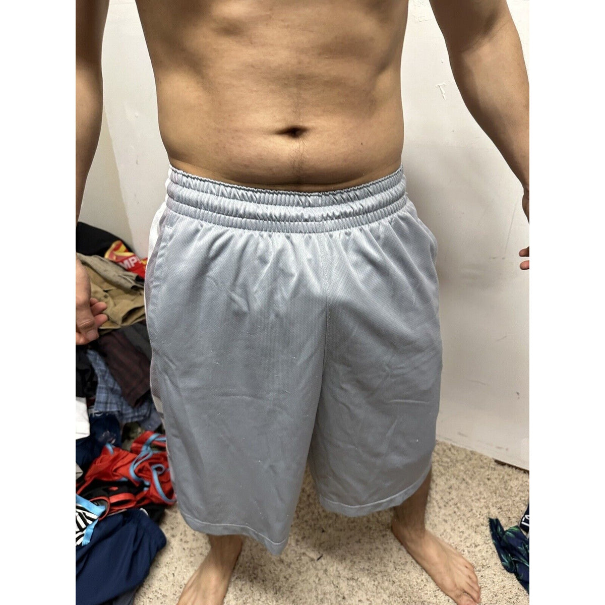 Men’s Gray Dri Fit Nike Medium Athletic Shorts With Pockets