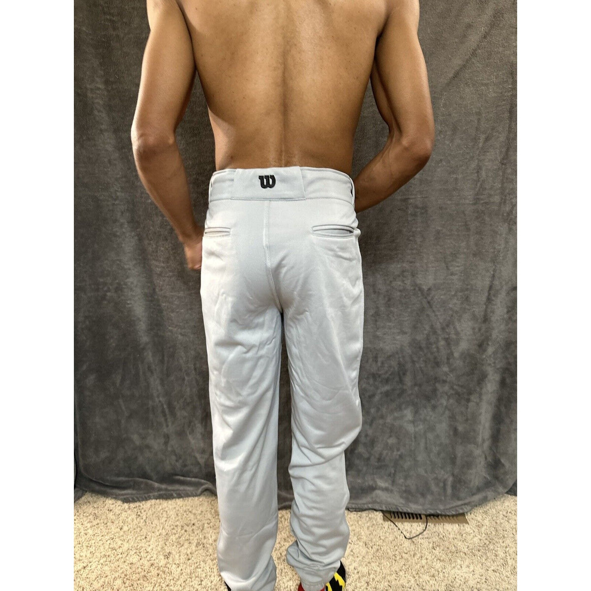 Men’s Gray Wilson Large Baseball Pants