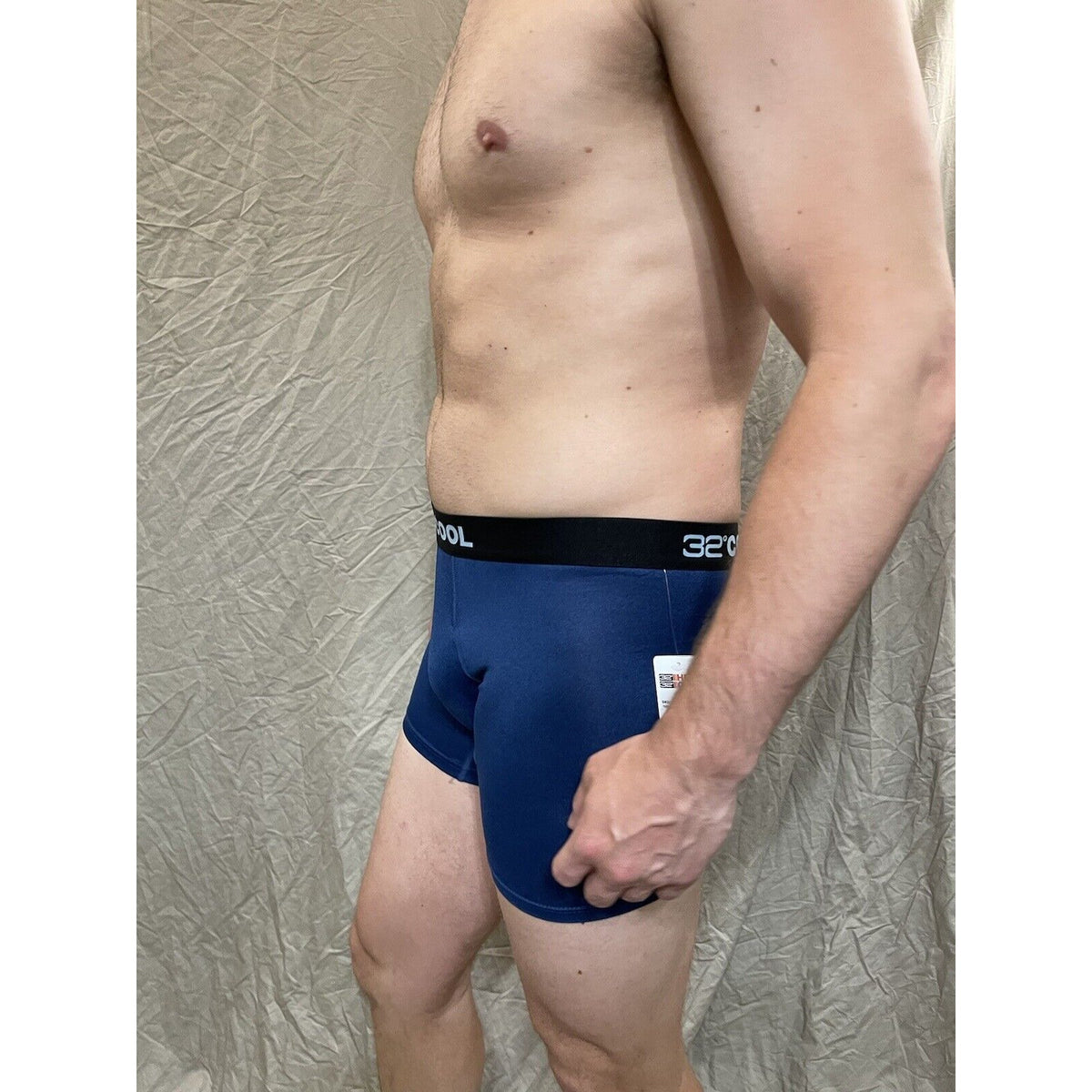 men's 32 degree cool ht royal blue 7% spandex boxer briefs Medium