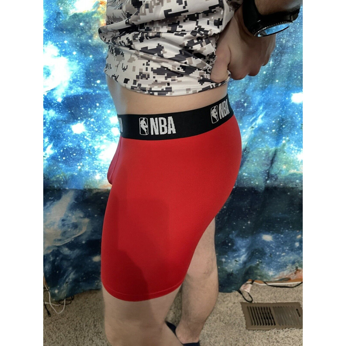 Men's NBA XL Red Compression Shorts