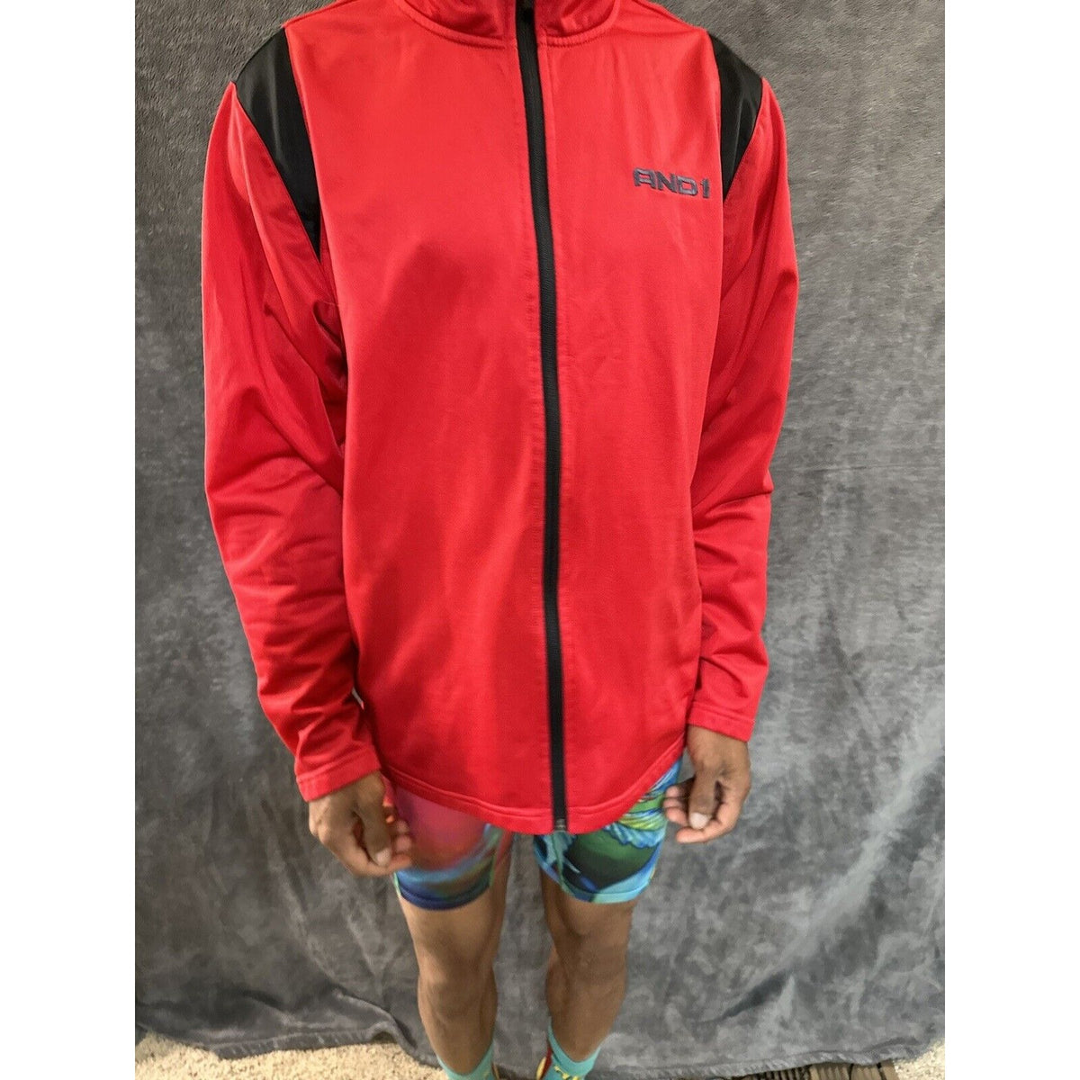 Men’s Red Full Zip AND1 Large Jacket