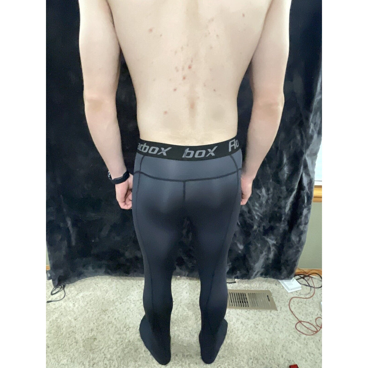 Men’s Roacbox Black Medium Base Layer Leggings Pants