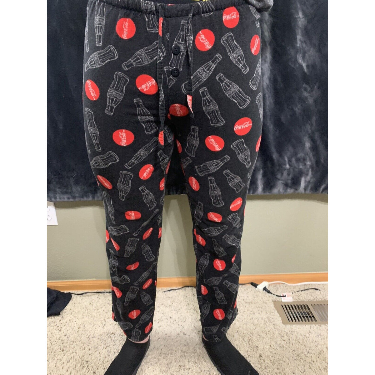 Mens coca cola pajama pants Flannel