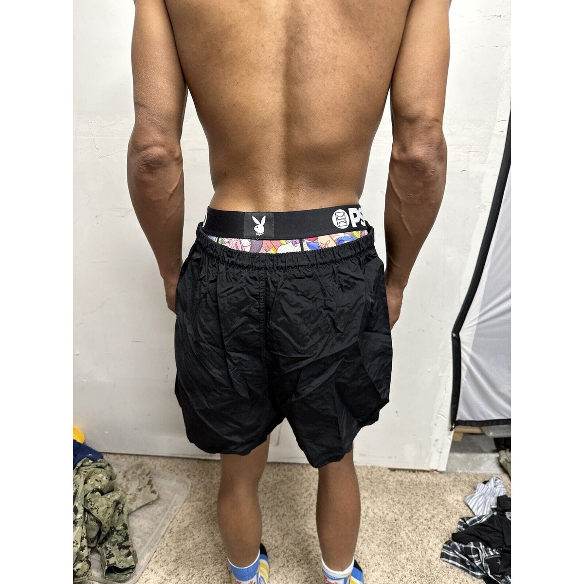 Men’s Army Pt Shorts Black Older Style Fits Like Large