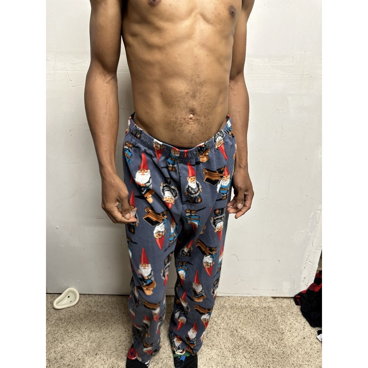 Men’s Large Gnome Wheelbarrow Lounge Pants Sleepwear