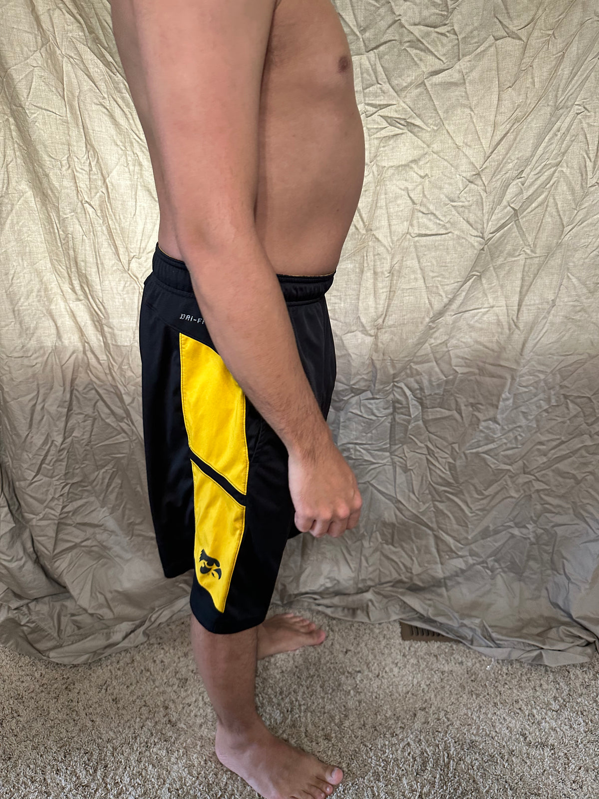 Men’s black Nike Dri fit Kinnick stadium Iowa athletic shorts