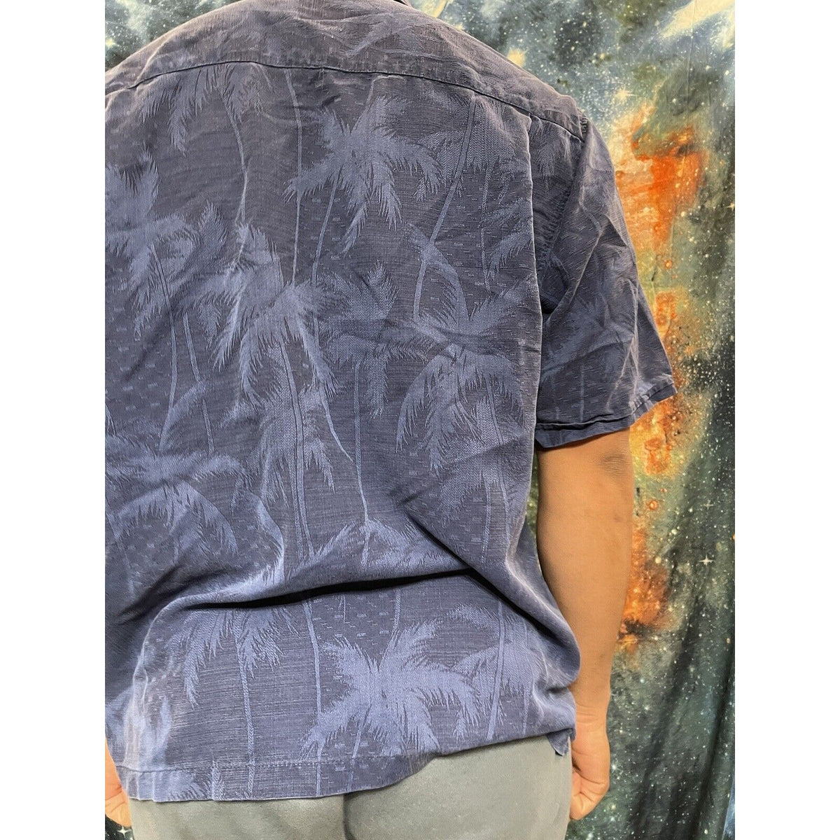 Jamaica Jaxx Blue Tropical Men’s Large button up short sleve shirt