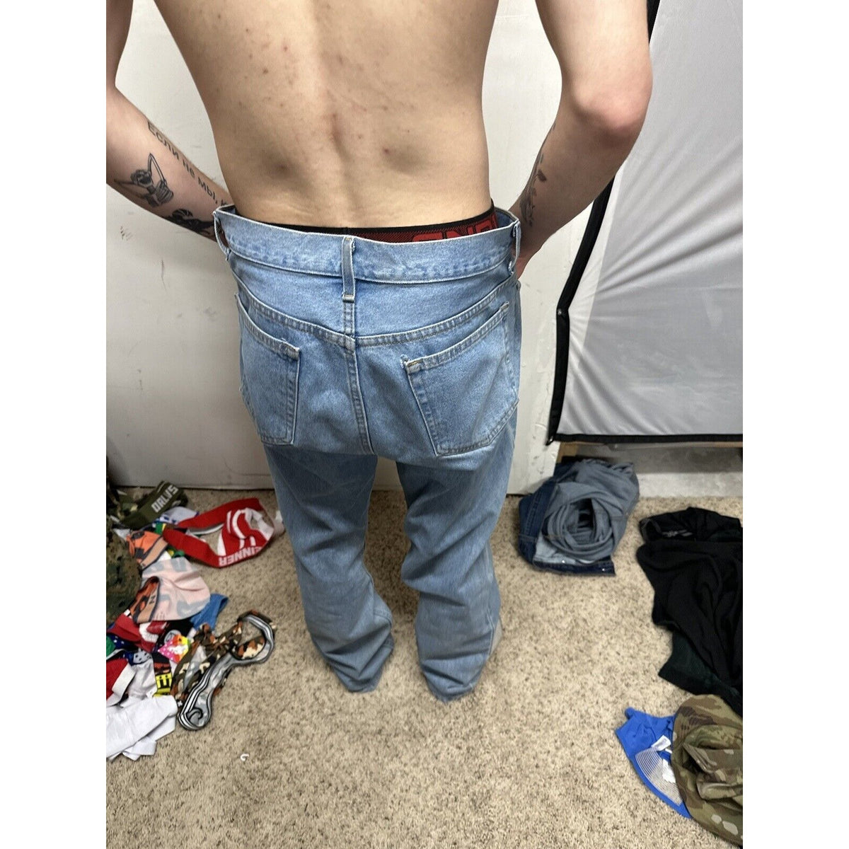 Men’s Light Blue Faded Glory Jeans 34 X 32