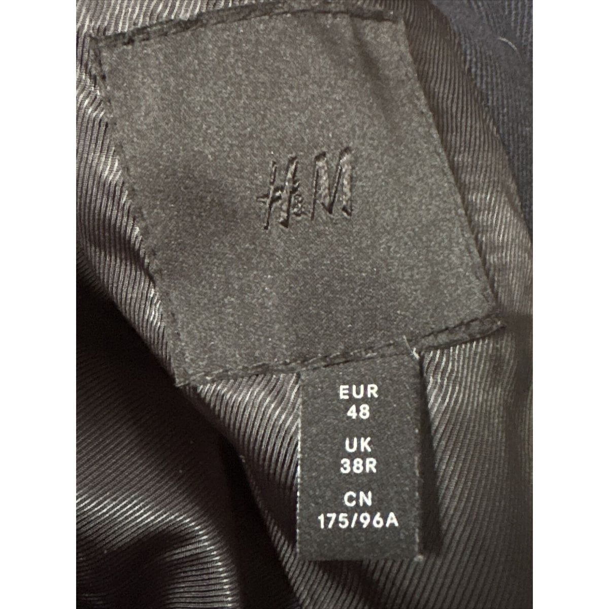 Men’s Dark Blue H&M 38R Zip Up And Snap Jacket Poly & Viscose