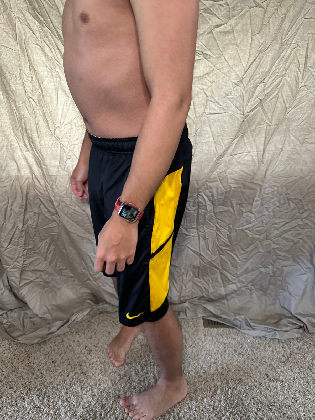 Men’s black Nike Dri fit Kinnick stadium Iowa athletic shorts