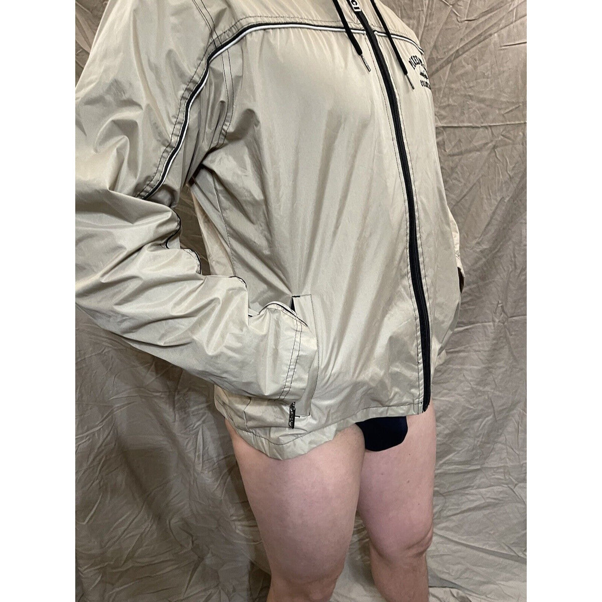 Men's PCI XL Pikes Peak Colorado full zip tan windbreaker