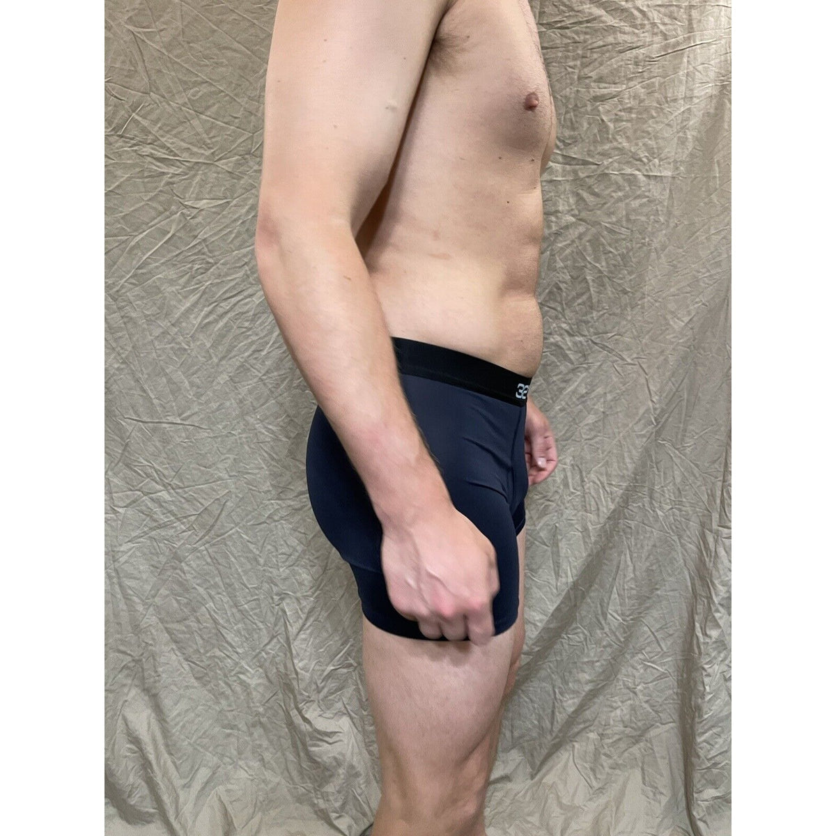 men's 32 degree cool navy compression boxer brief Small