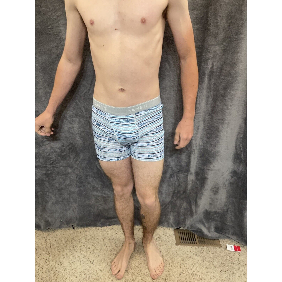 boy's XL hanes White And Blue boxer brief