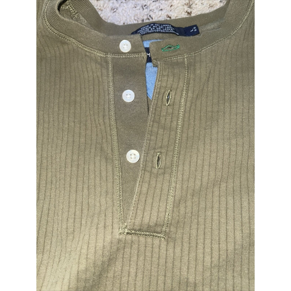 Tommy Hilfiger Men’s Olive Green Polo Shirt Short Sleeve Large