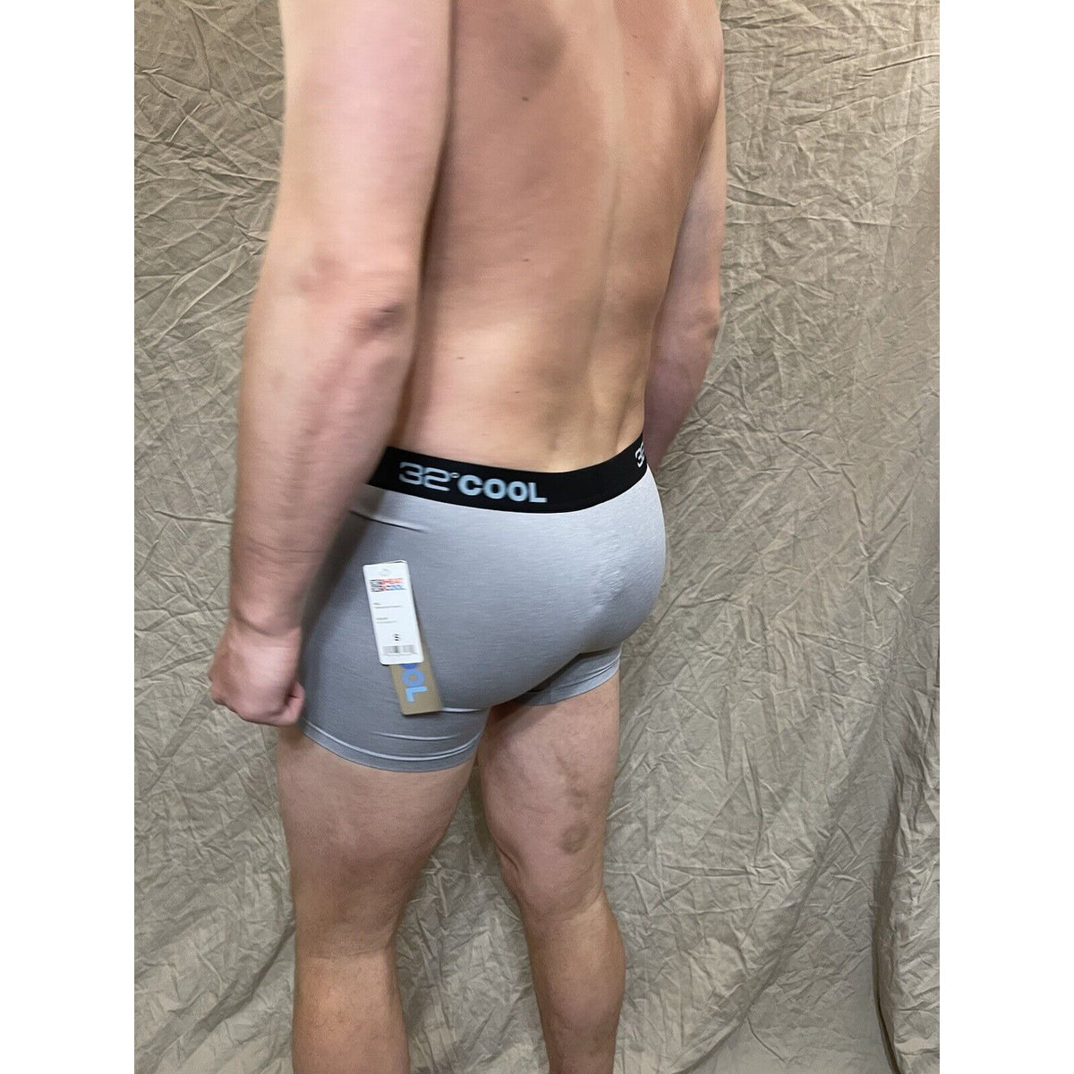 men's icy grey 32 degrees cool compression boxer brief Extra Large
