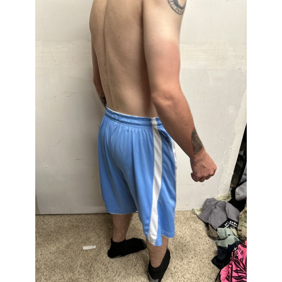 Men’s Light Blue Basketball Shorts Vista Ridge High  School Large