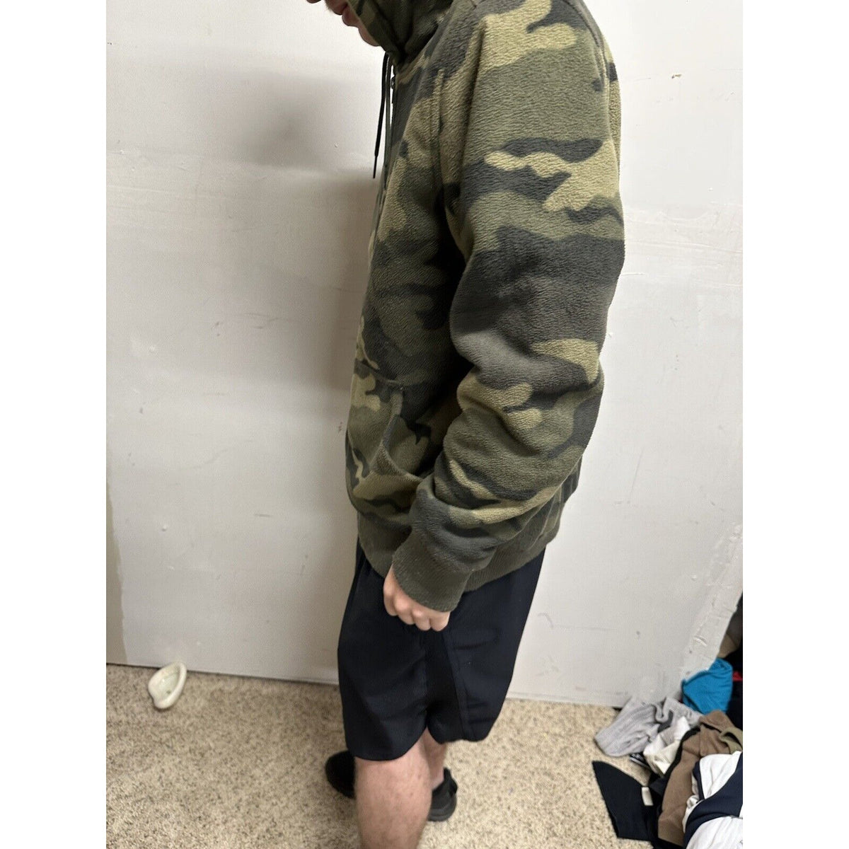 Men’s Fuzzy Large Mossimo Camo Hoodie Full zip Jacket