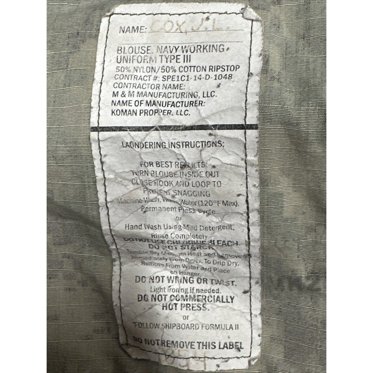 Men’s US Navy Medium XX-Short Too Blouse Uniform
