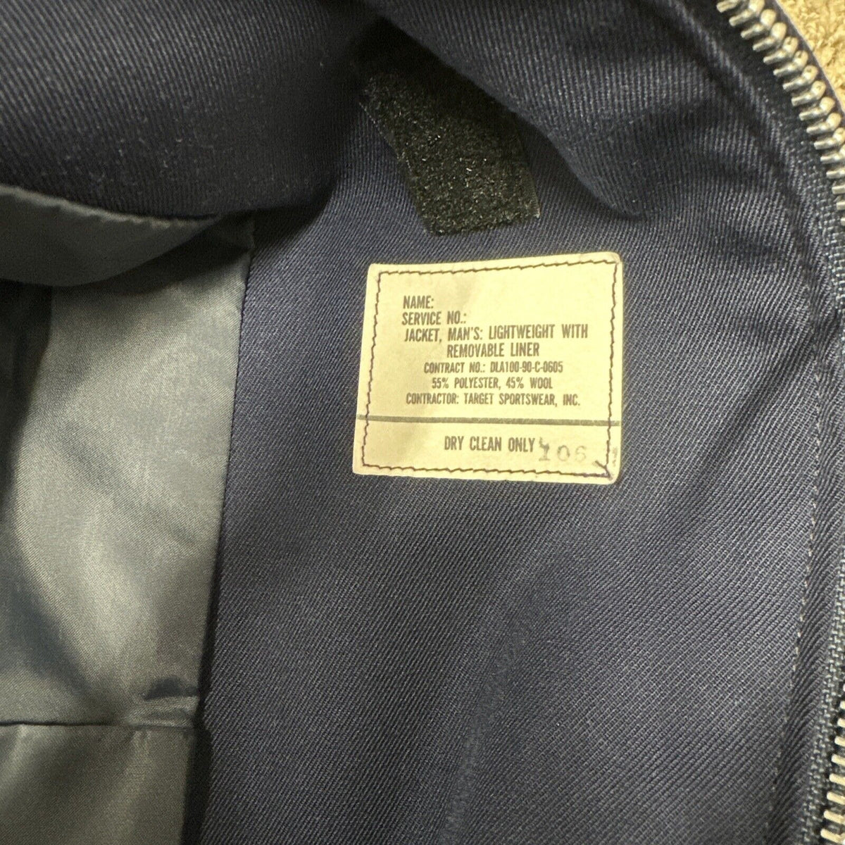 Men’s Blue Air Force USAF 44R Lightweight Uniform Jacket No Removable Lining