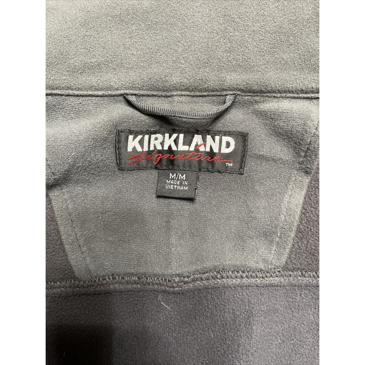 Men's Kirkland signature medium black and gray full zip jacket
