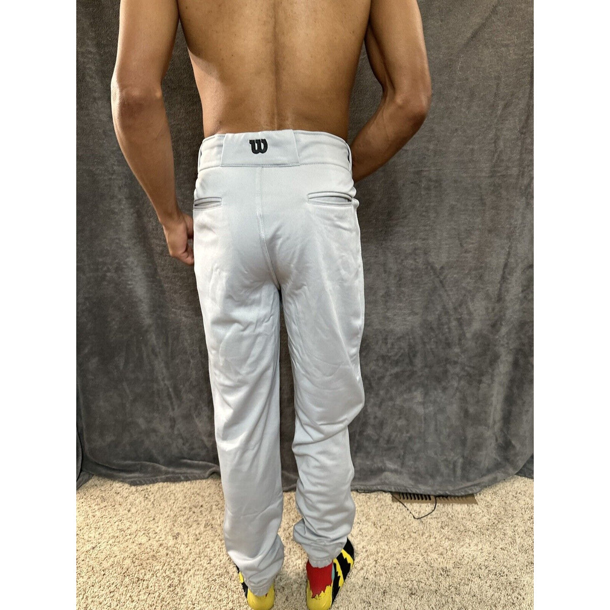 Men’s Gray Wilson Large Baseball Pants