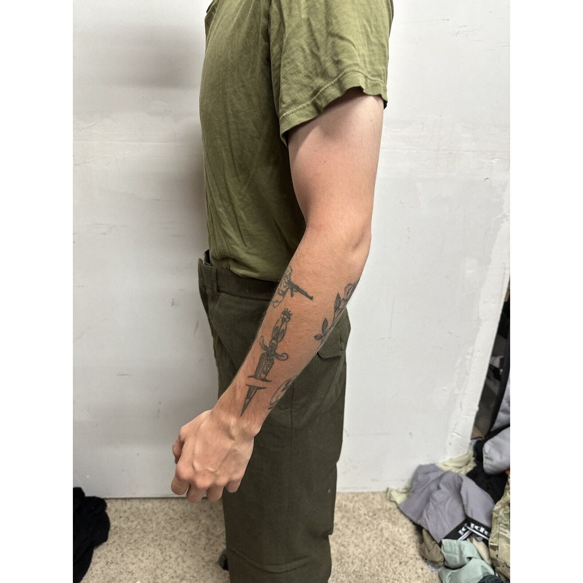 Men’s Usmc Marines Green Size 35L Wool Uniform Pants  Only
