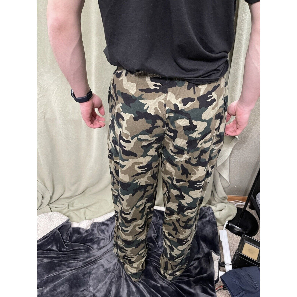 Men’s Medium Cotton Camo Addiction Lounge Pants Sleepwear Pajamas