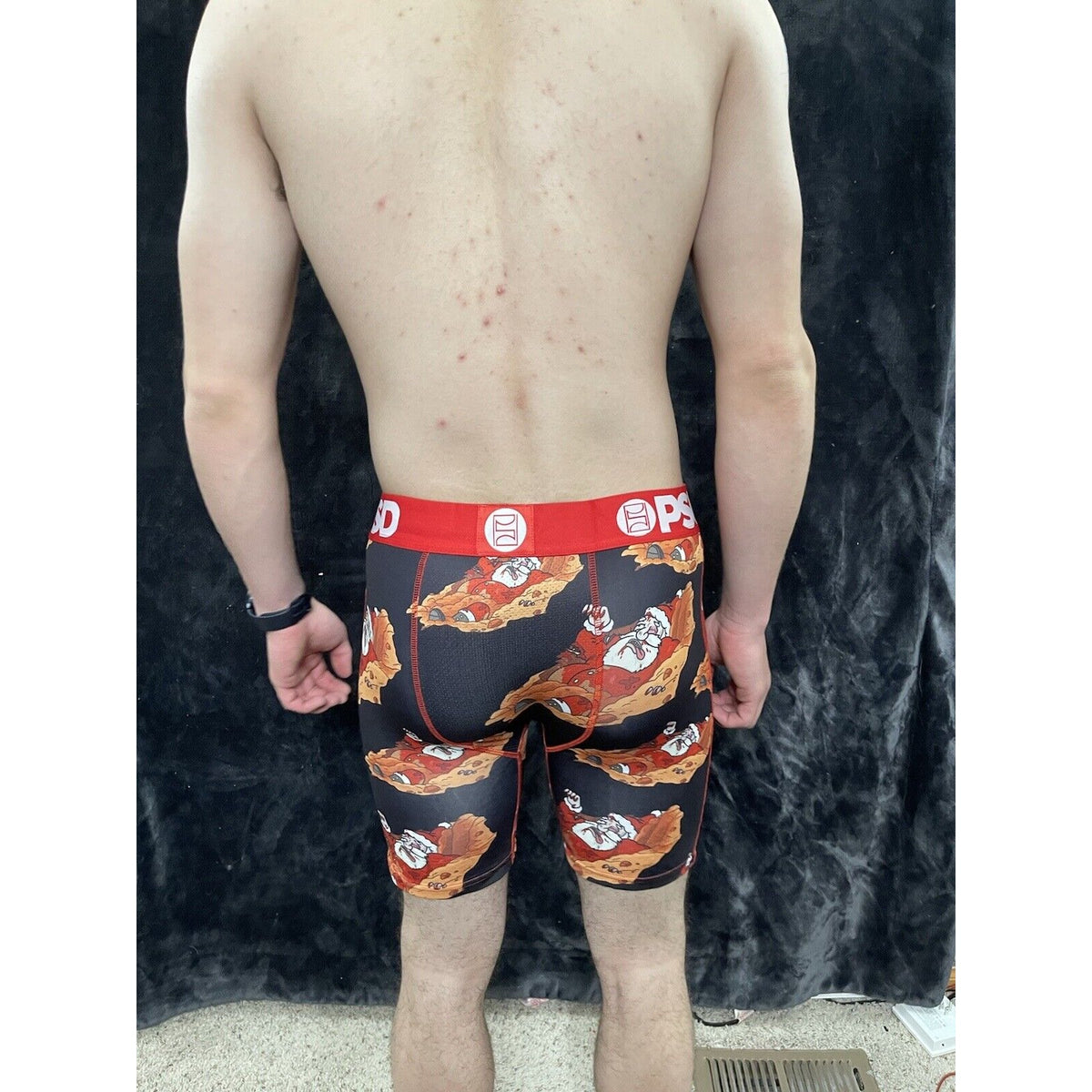 PSD Underwear Rick and Morty Santa Men's Boxer Briefs Large Red