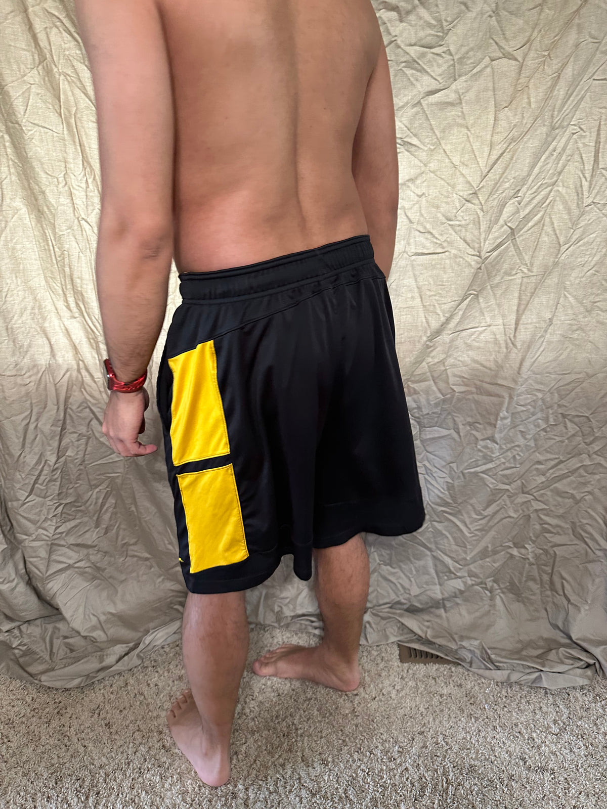 Men’s black Nike Dri fit Kinnick stadium Iowa athletic shorts