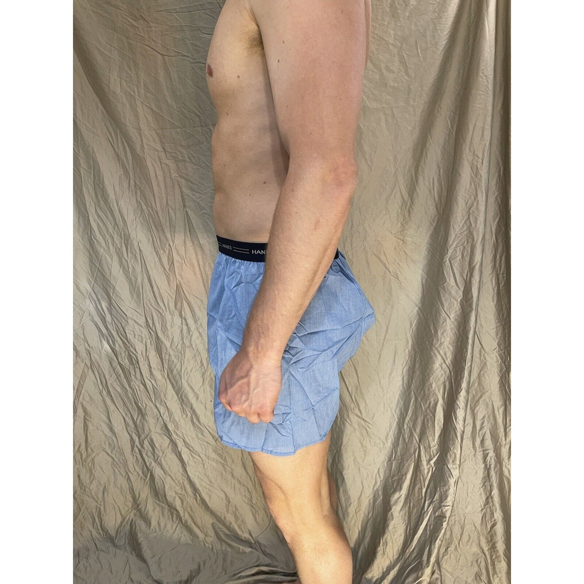 men's large hanes confort flex blue boxer shorts