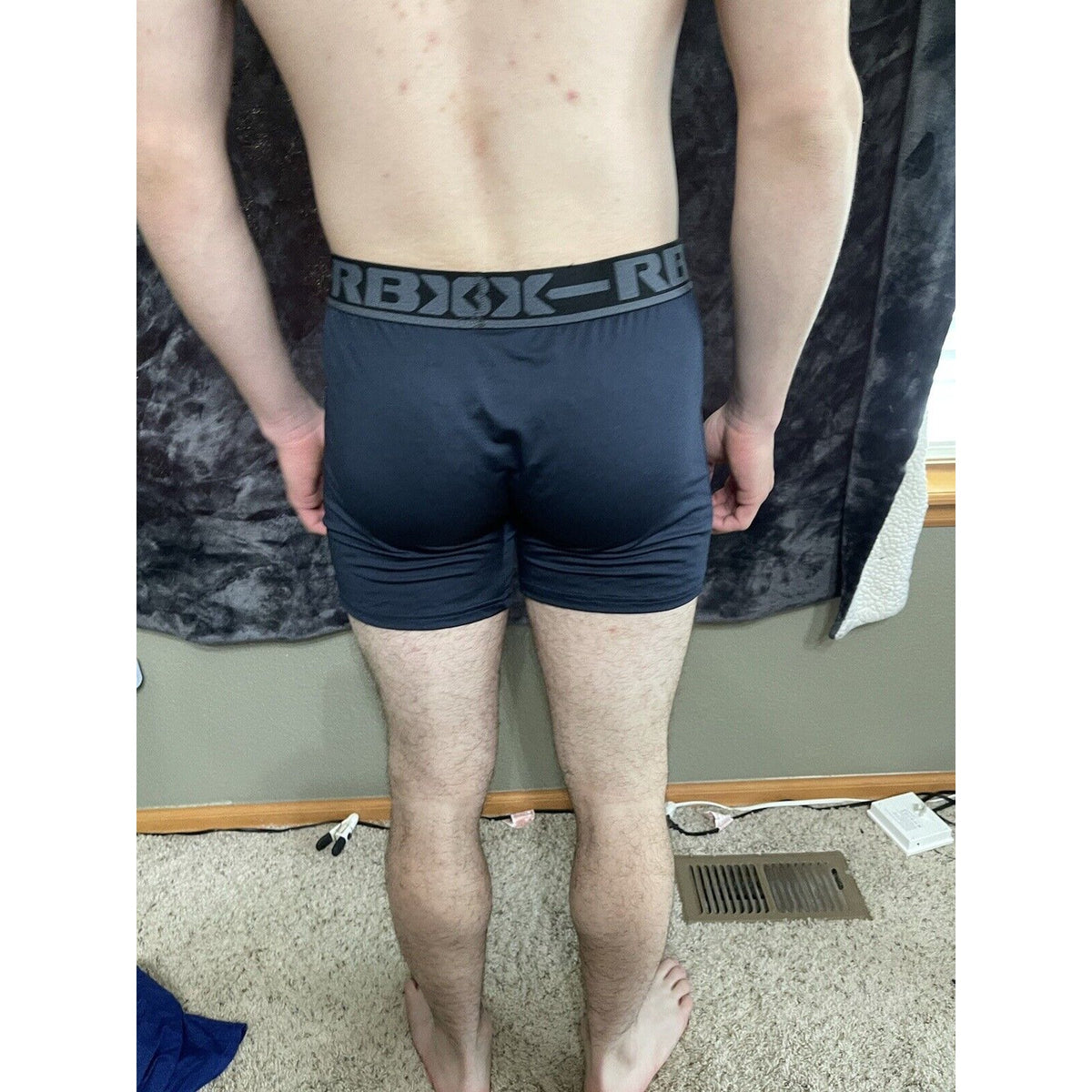 Men’s Large RBX Active Dark Blue Compression Shorts New
