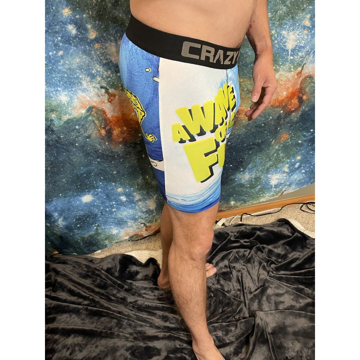 Men’s Crazy Boxer Spongebob Squarepants Size Large A Wave Of Fun