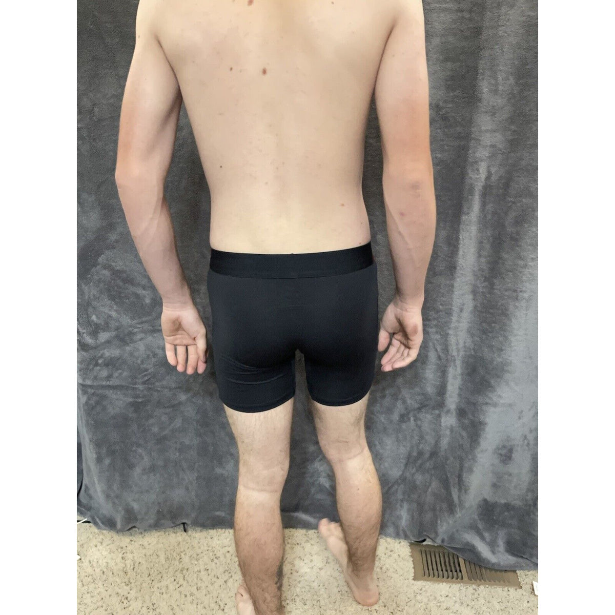 men's black volcom 15% spandex compression boxer brief Medium