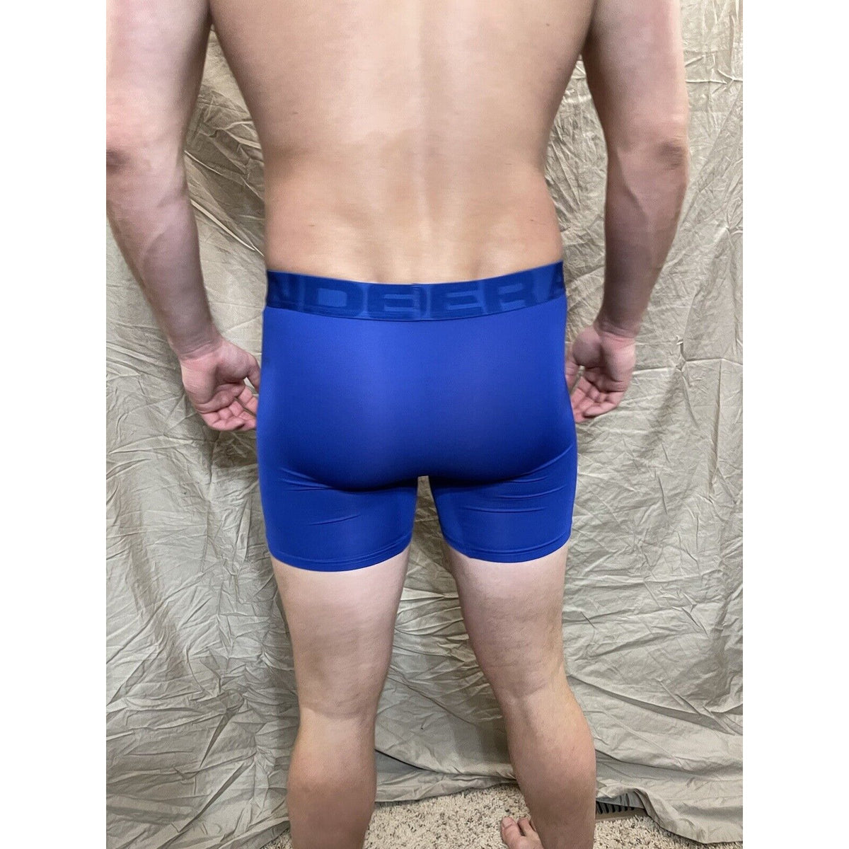 Men's small royal blue under armour the tech mesh boxer jock