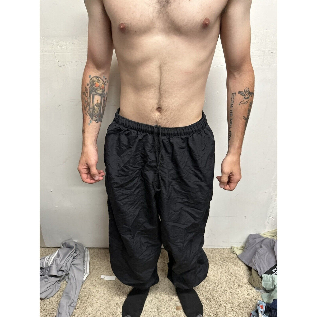 Men’s Army Pants - No Logo - XL Long Black Pt Uniform Bottoms  PFU