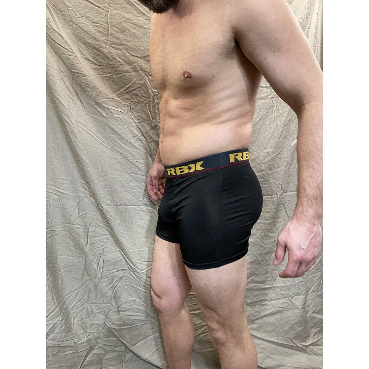 men's RBX Active black compression shorts medium