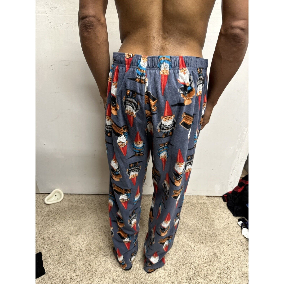 Men’s Large Gnome Wheelbarrow Lounge Pants Sleepwear