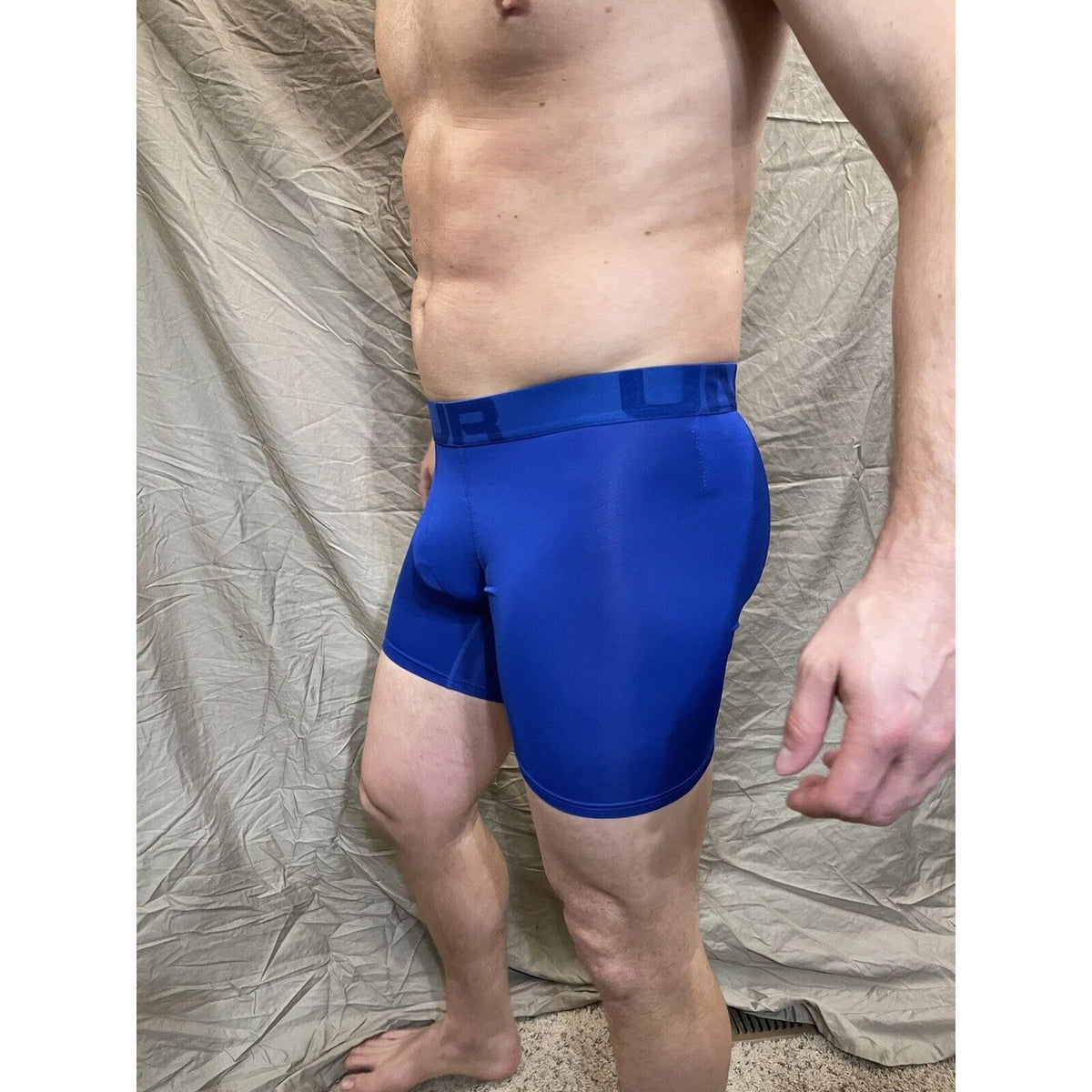 Men's small royal blue under armour the tech mesh boxer jock