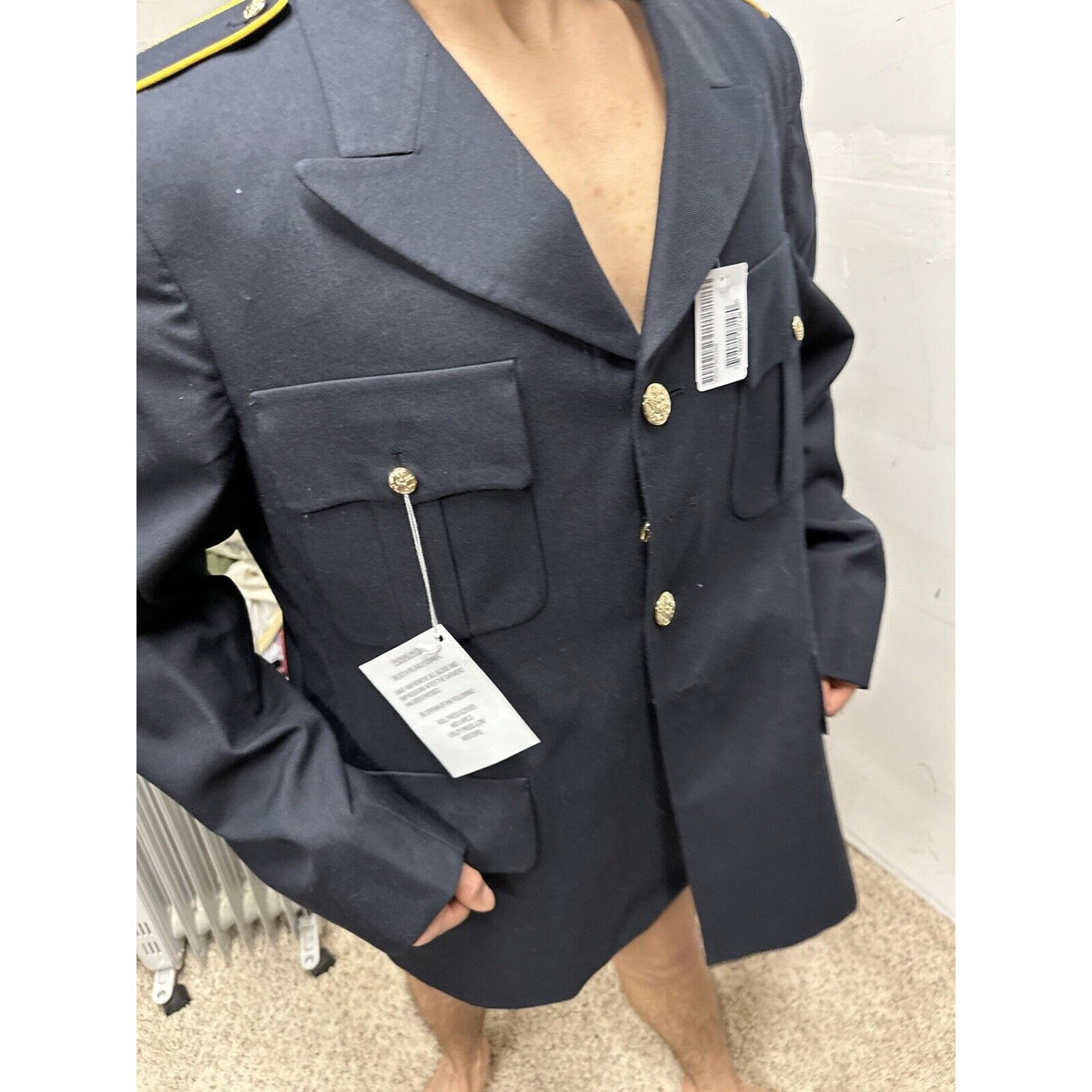 Men’s Army Coat Poly Wool Army Blue 450 42RC DSCP Dress Coat Uniform