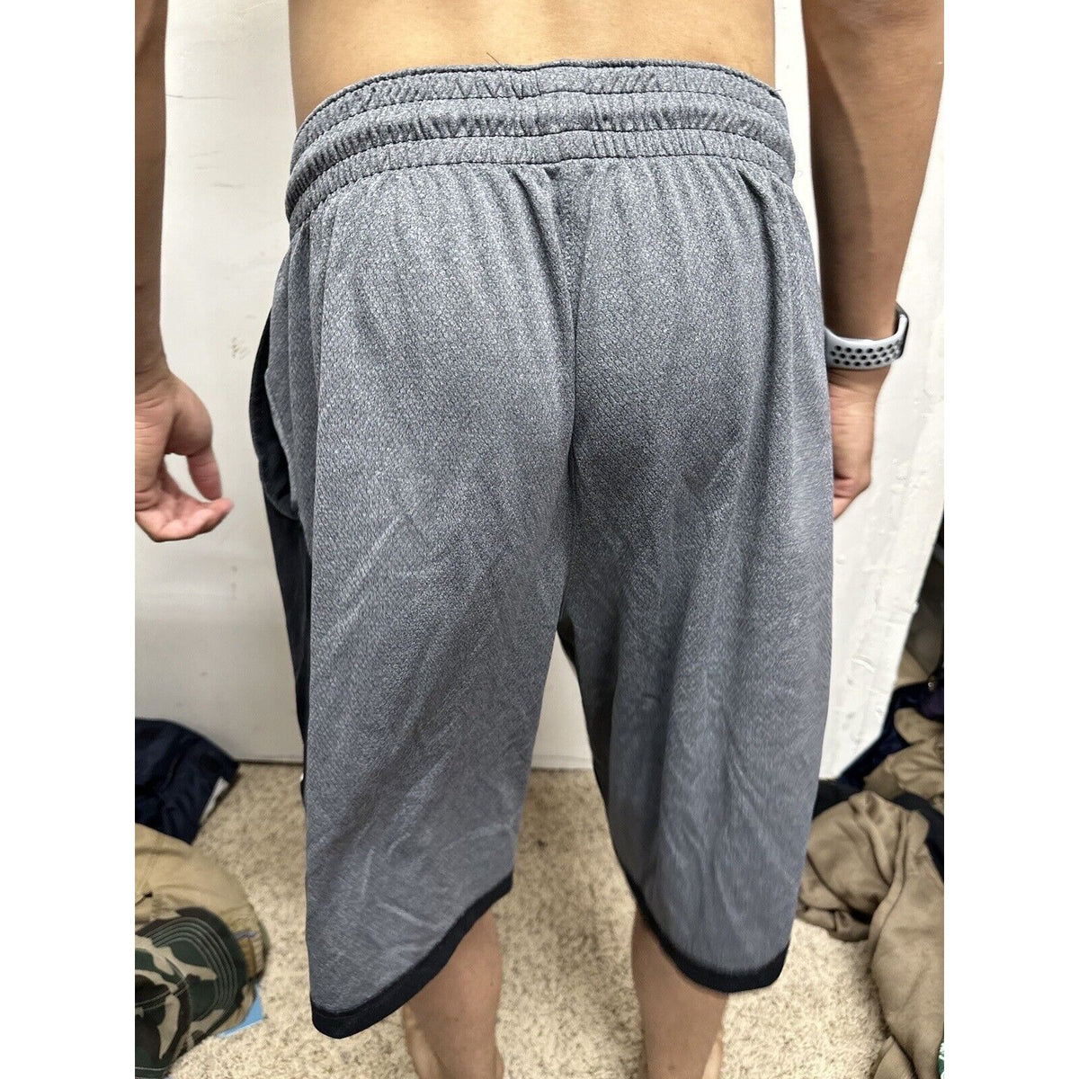 Men’s Black And Gray Nike XL Athletic Shorts With Pockets