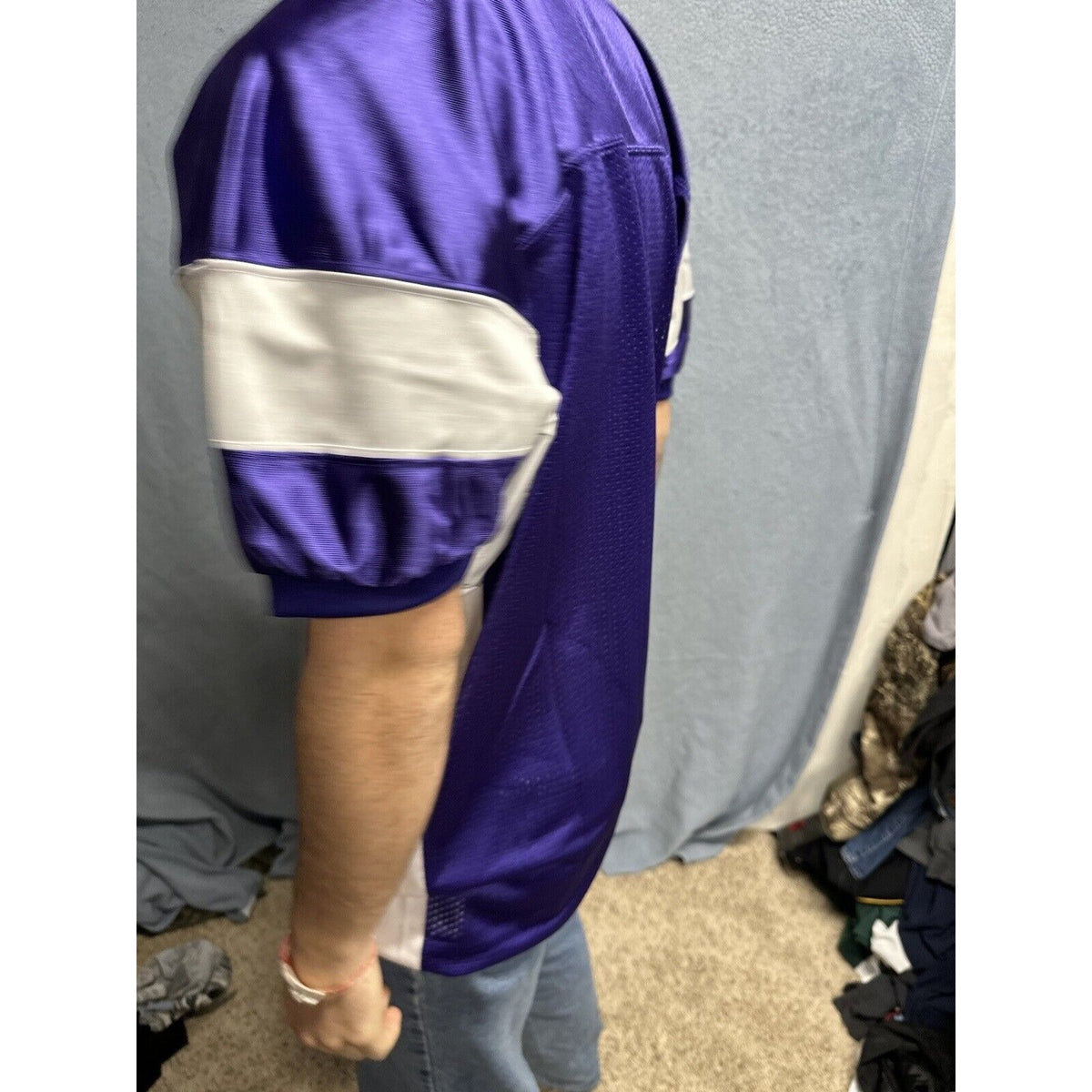 Men’s Purple And White Champro Medium Football Jersey