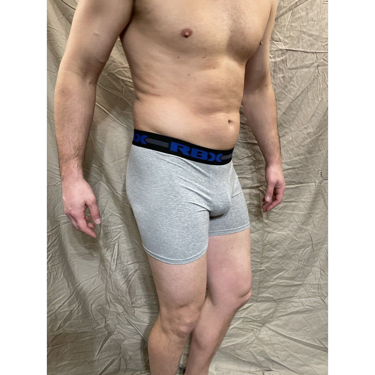 Men's RBX active gray compression shorts Large