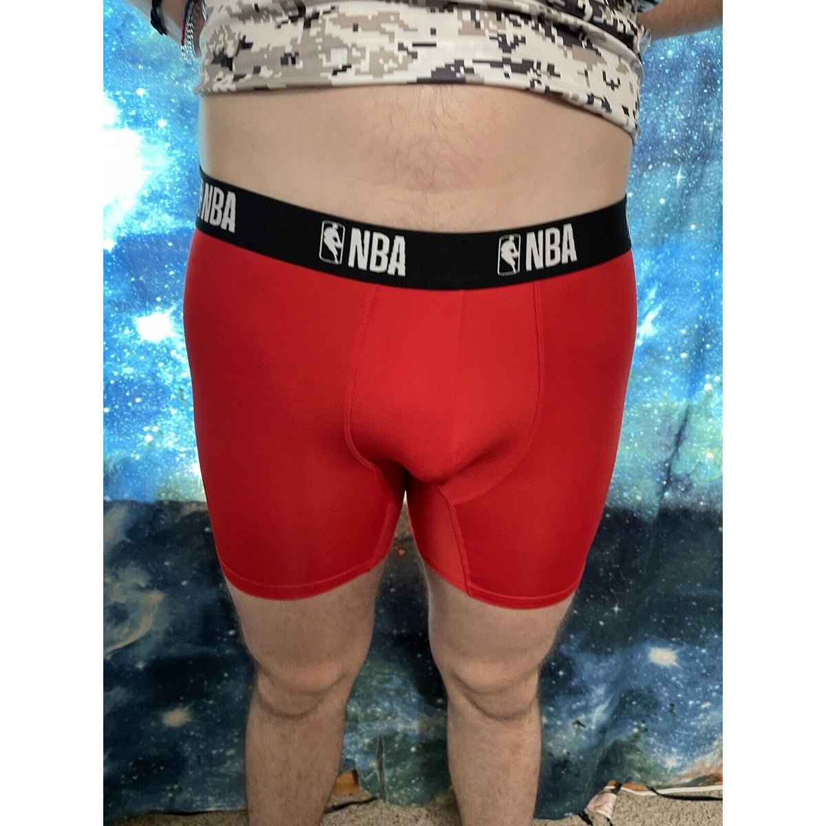 Men's NBA Small Red Compression Shorts